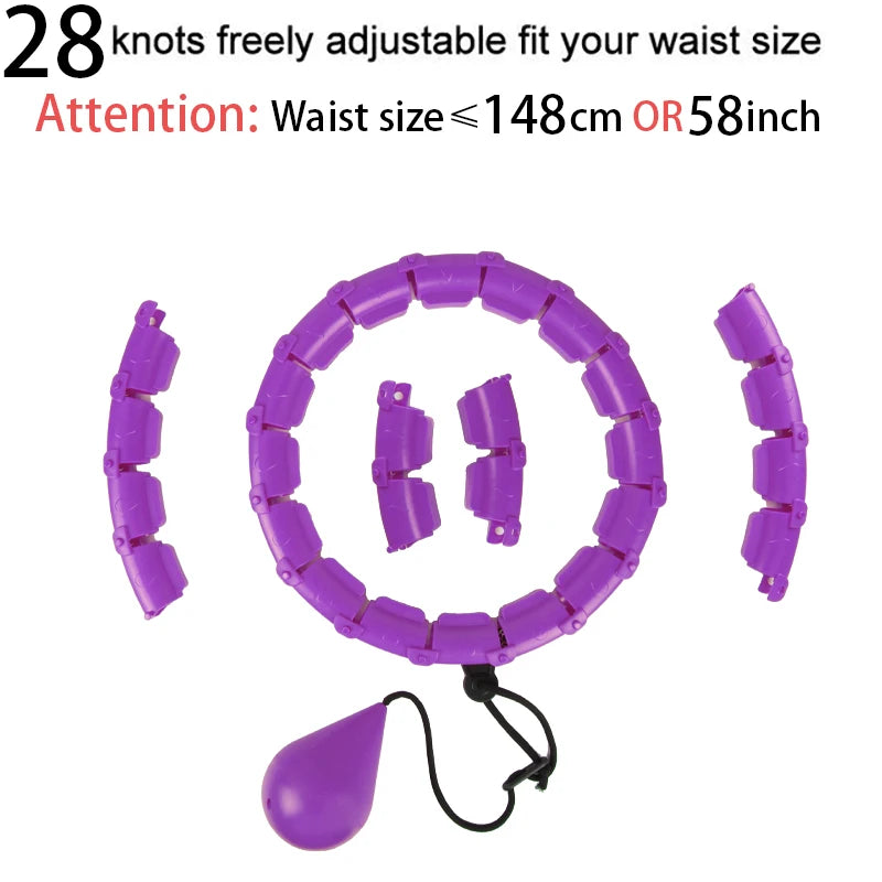 Adjustable Hoola Massage Fitness Hoop for Weight Loss: 32/20/24/28 Section Design for Ultimate Waist Training