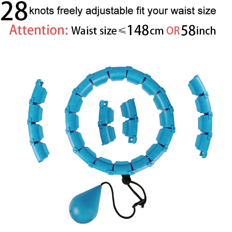 Adjustable Hoola Massage Fitness Hoop for Weight Loss: 32/20/24/28 Section Design for Ultimate Waist Training