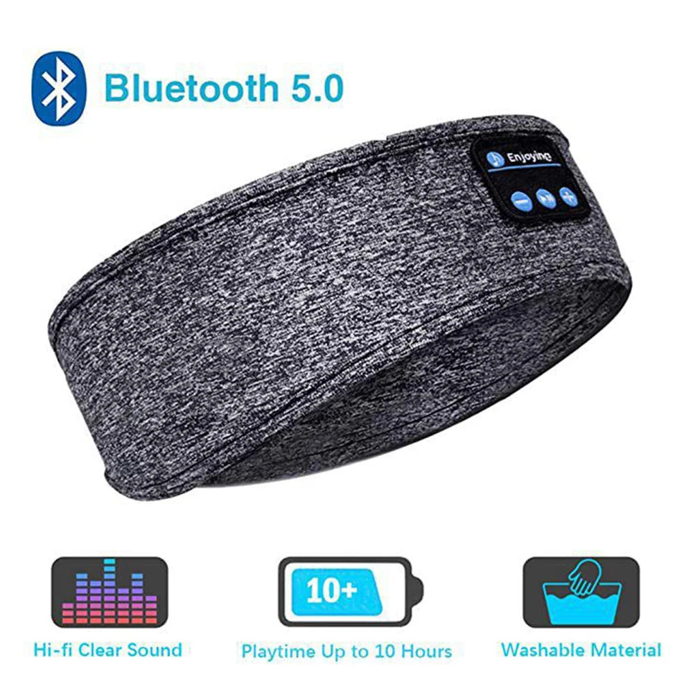 Experience Ultimate Comfort with Wireless Bluetooth Sports Headband Earphones - Music Function & Sleep Mask Design!