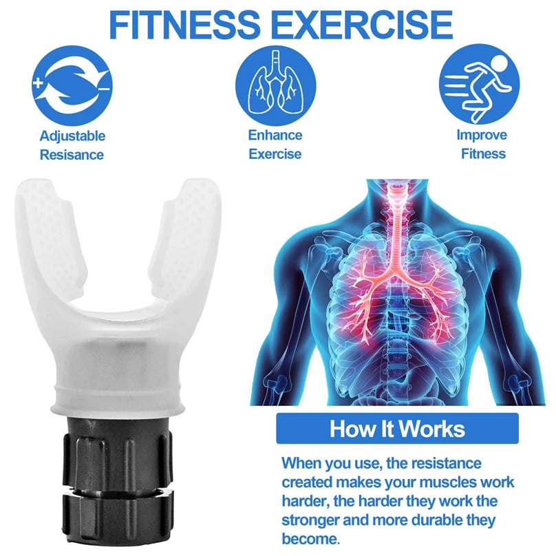 Lung Capacity Enhancement Trainer - Adjustable Breath Resistance Device for Optimal Respiratory Health