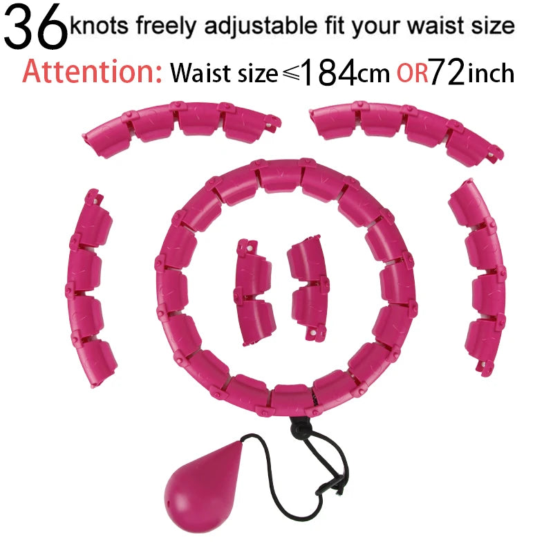 Adjustable Hoola Massage Fitness Hoop for Weight Loss: 32/20/24/28 Section Design for Ultimate Waist Training