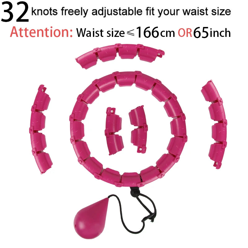 Adjustable Hoola Massage Fitness Hoop for Weight Loss: 32/20/24/28 Section Design for Ultimate Waist Training